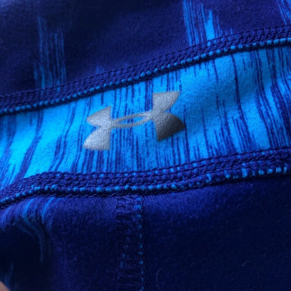 Under Armour Blue Pattern Capris Sz M - Picture 3 of 8